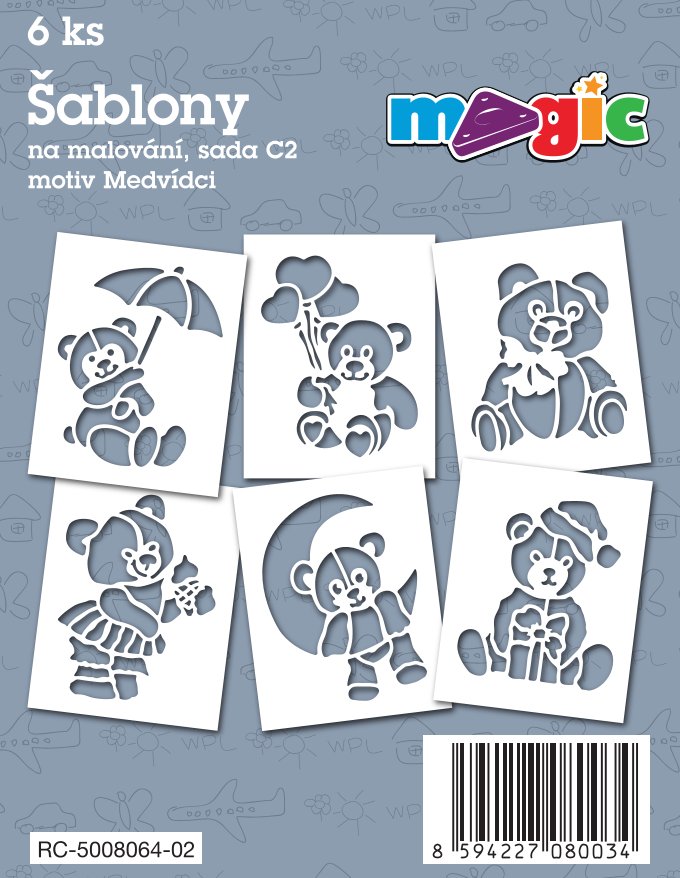 MAGIC Papierschablonen Set C2 – Teddybären
