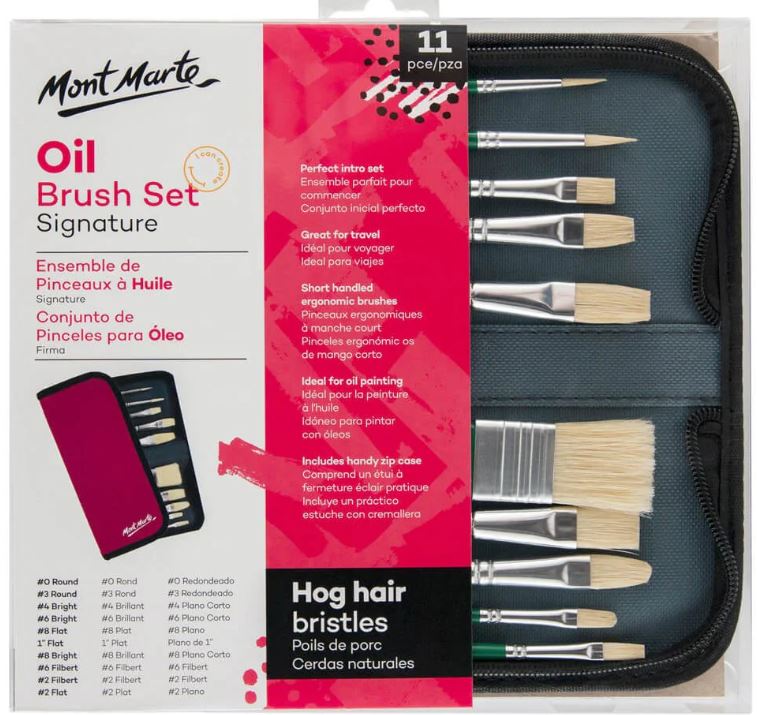 Ölpinsel Set Mont Marte 11 Stück, (Nr. 0031)
