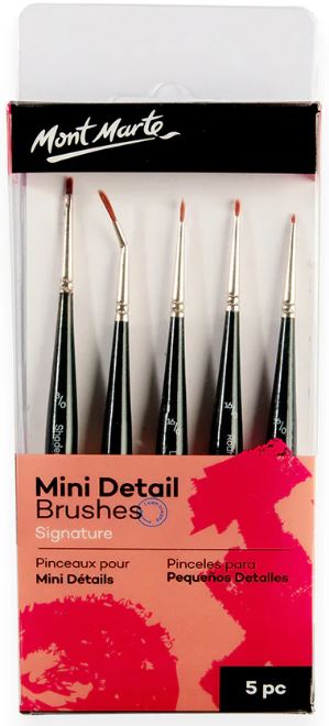 Minidetailpinsel set Mont Marte 5 Stück, (Nr. 0033)