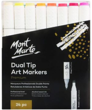 Mont Marte Set mit doppelseitigen Alkohol-Kunststiften, Nr. 0028, 24 Stück, PP-Verpackung