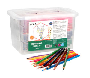 Buntstifte RICO, Ø 3 mm, 216 Stück (18 x 12 Farben)