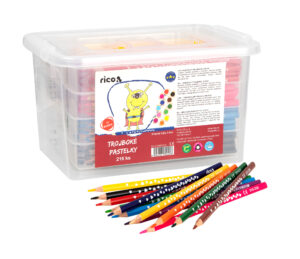 Buntstifte RICO dreikant, Ø 3 mm, 216 Stück (18 x 12 Farben)